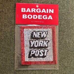 CJ Hendry Bargain Bodega - New York Post Sequin Patch